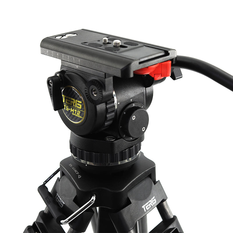 Teris TS-H12CF-Q Fluid Head Tripod System 12KG payload