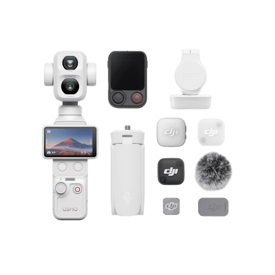 Osmo Pocket 4P Vlog Combo Pearl White dual-lens pocket gimbal camera