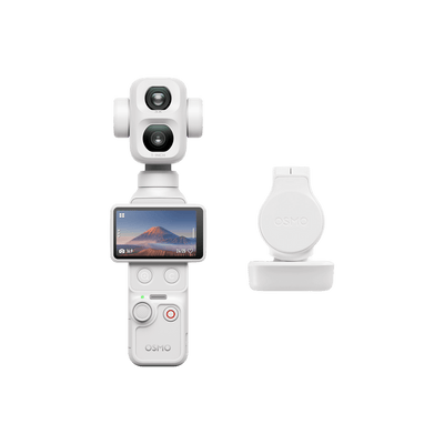 Osmo Pocket 4P Standard Combo Pearl White dual-lens pocket gimbal camera