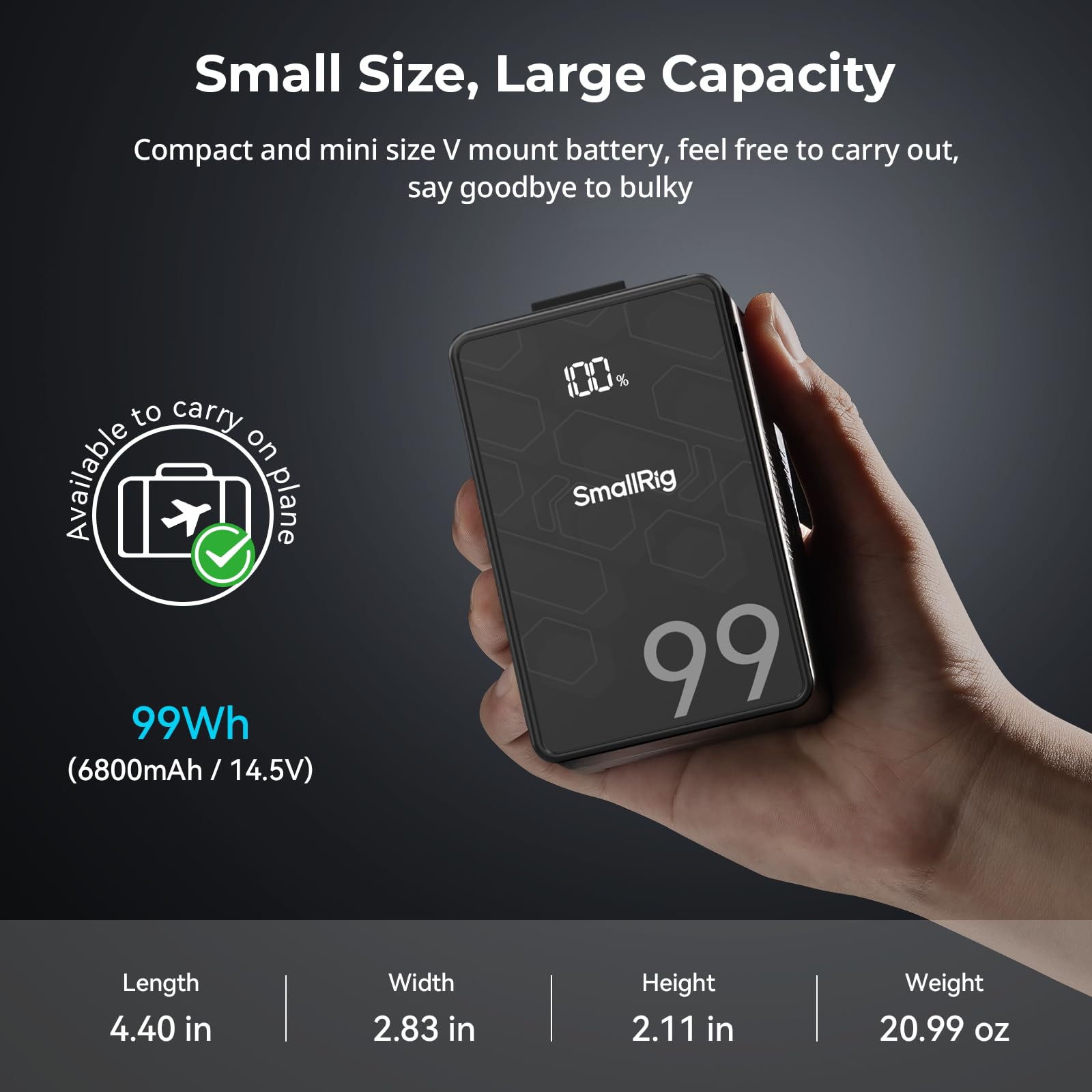 SmallRig VB99 SE Mini V-Mount Battery 4608