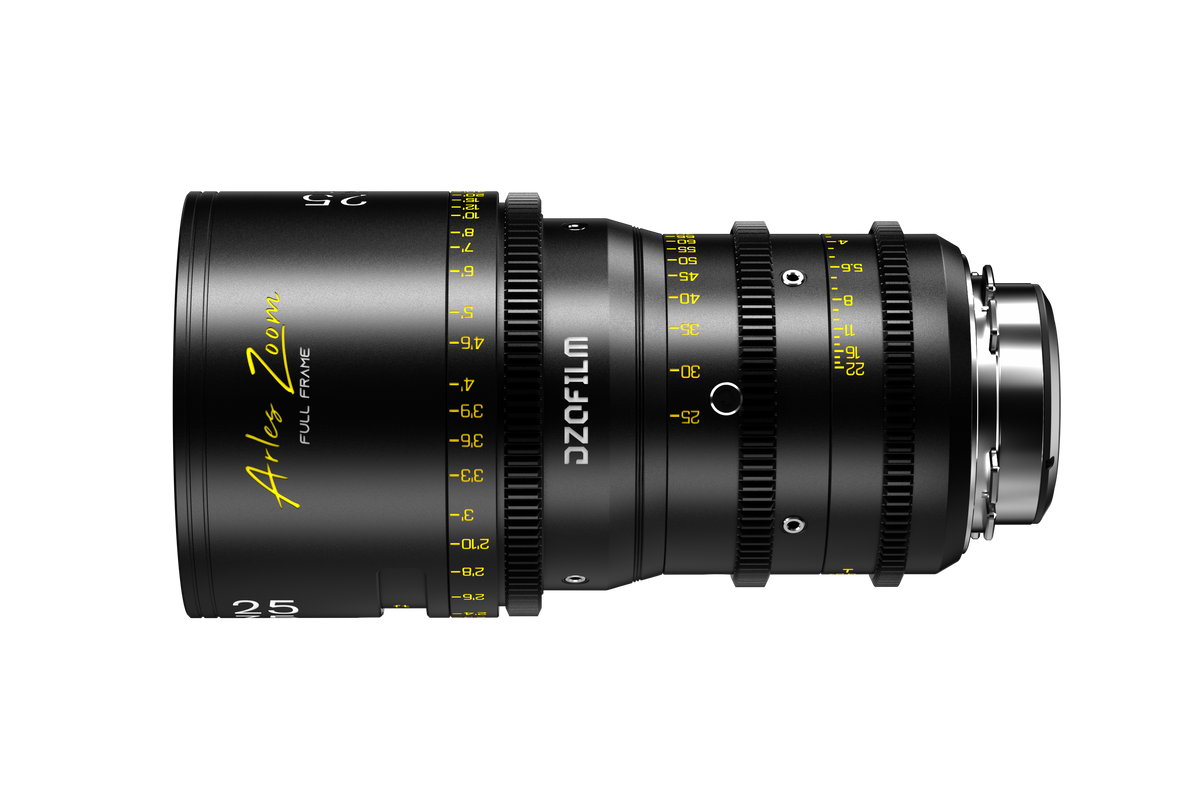 DZOFILM Arles Zoom 25-75mm T2.6 PL lens with feet focus scale, reverse side
