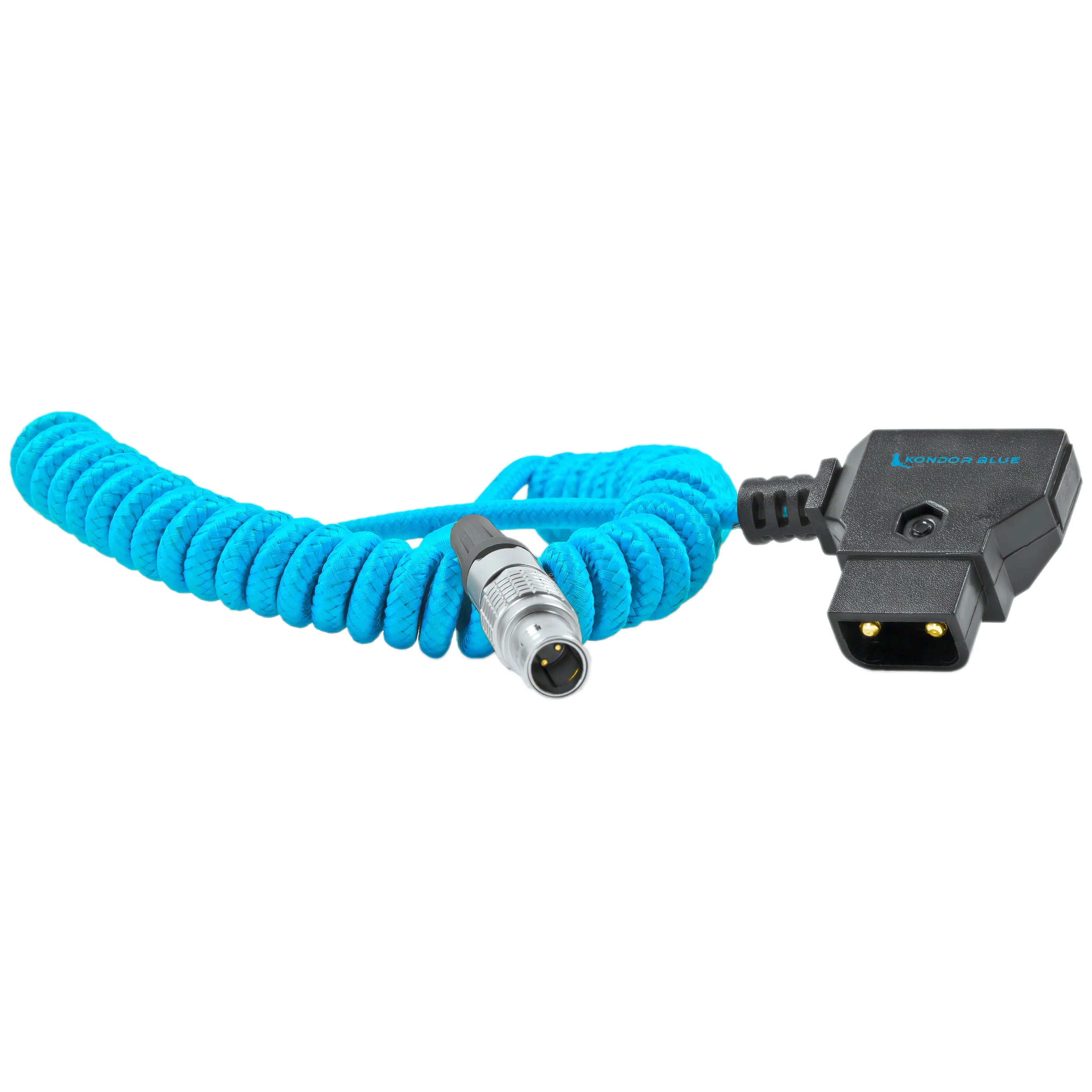 Kondor Blue D-Tap to LEMO 2 Pin 0B Male Power Cable for Z CAM, SmallHD, Teradek (Coiled)(Kondor Blue)