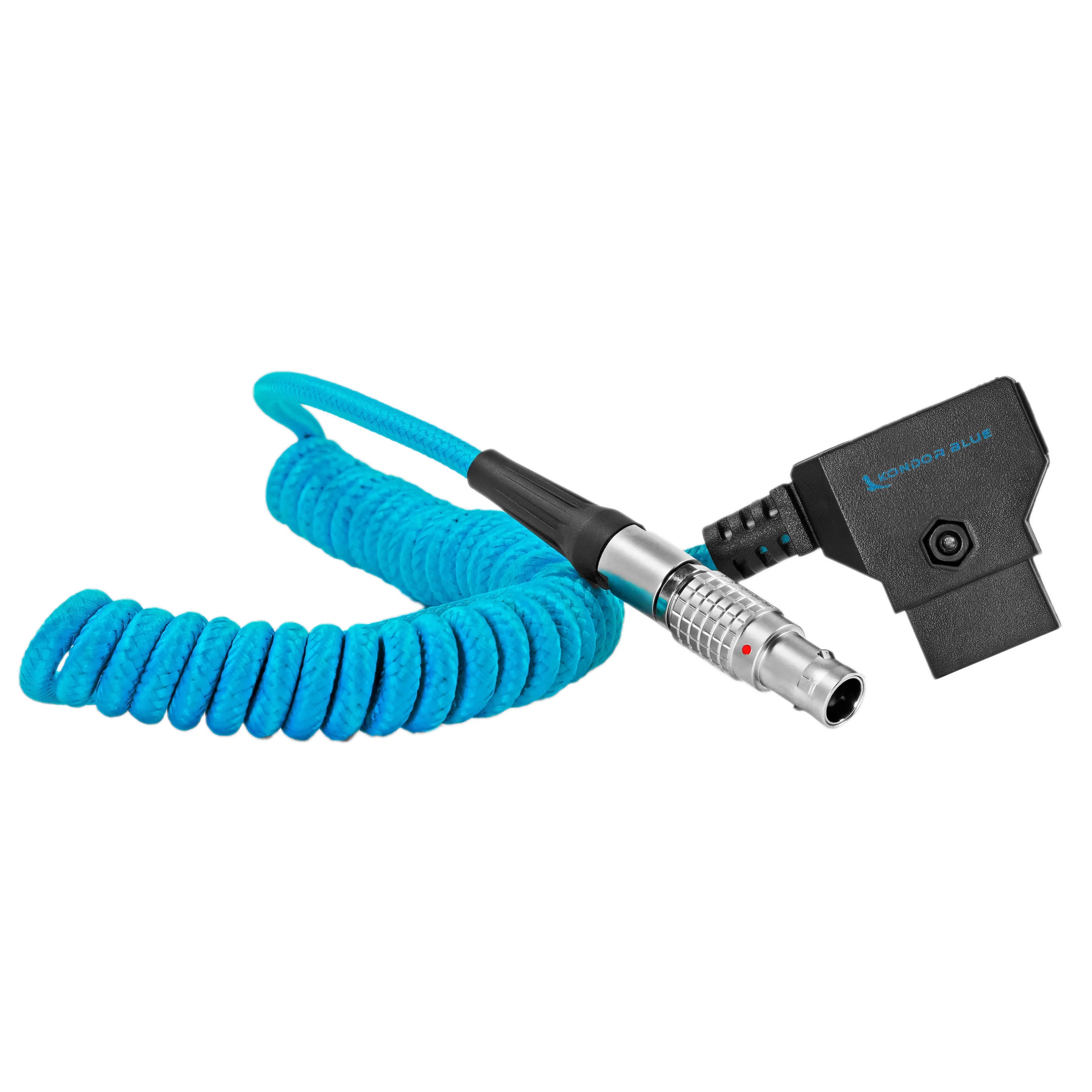 Kondor Blue D-Tap to LEMO 2 Pin 0B Male Power Cable for Z CAM, SmallHD, Teradek (Coiled)(Kondor Blue)