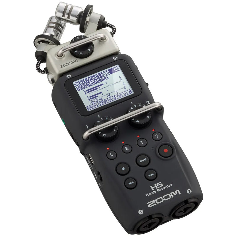 Zoom H5 4-Input / 4-Track Portable Handy Recorder with Interchangeable X/Y Mic Capsule