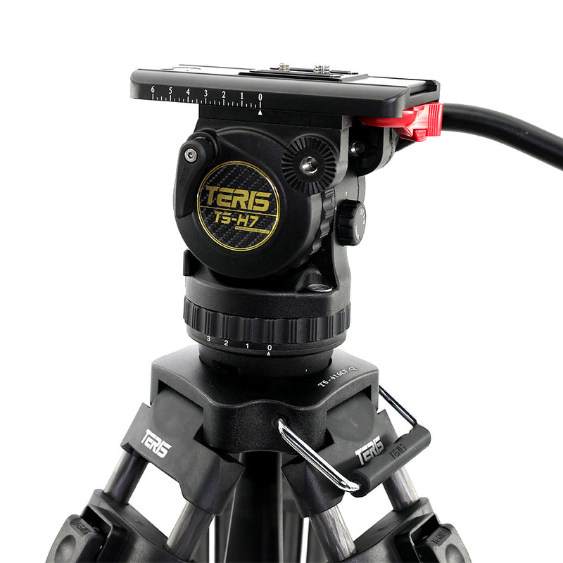 Teris TS-H7CF-Q Fluid Head Tripod System 7KG payload