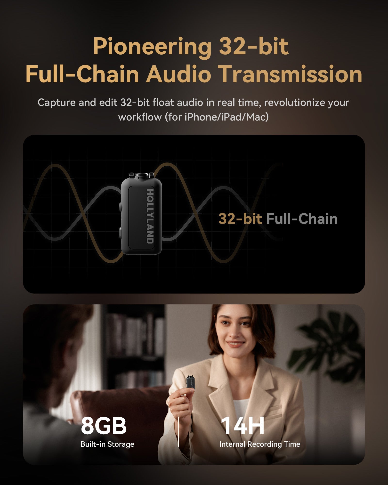 Hollyland LARK MAX 2 32-bit full-chain audio feature image