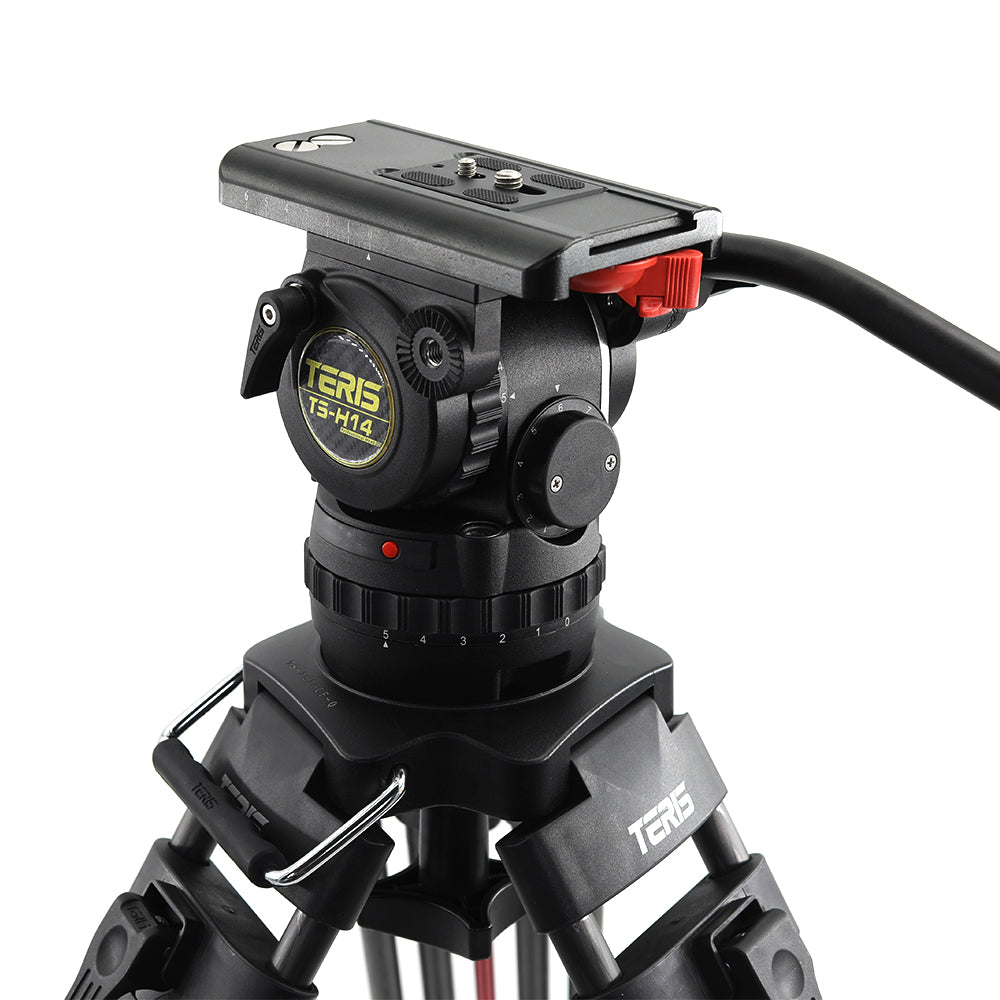 Teris TS-H14CF-Q Fluid Head Tripod System 100mm 14KG/31lb payload