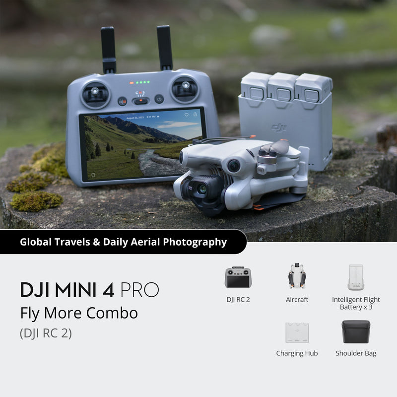 DJI Drone Mini 4 Pro Fly More Combo with RC 2 Controller