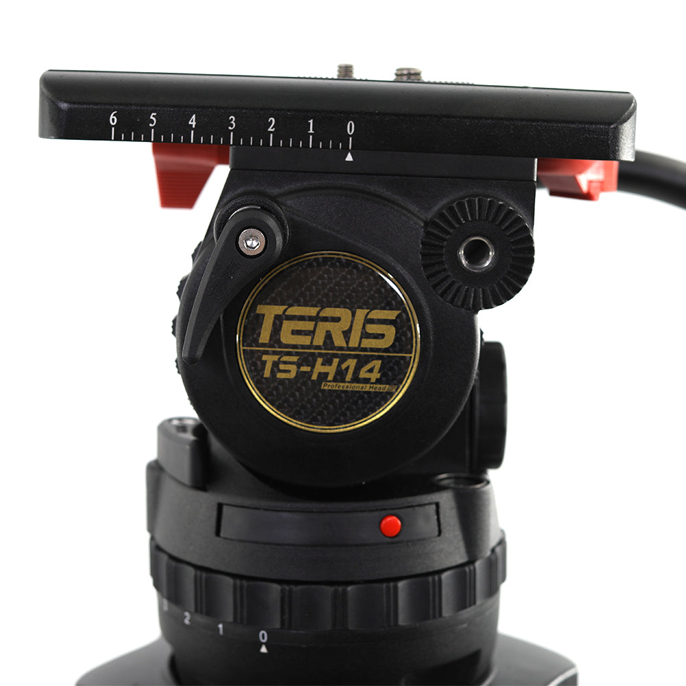 Teris TS-H14CF-Q Fluid Head Tripod System 100mm 14KG/31lb payload