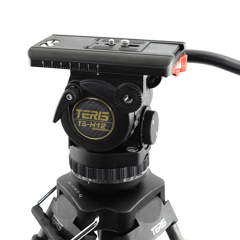 Teris TS-H12CF-Q Fluid Head Tripod System 12KG payload