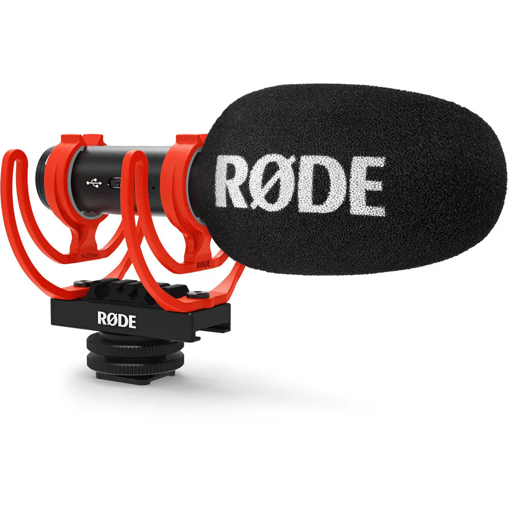 RODE VideoMic GO II Ultracompact Analog/USB Camera-Mount Shotgun Microphone
