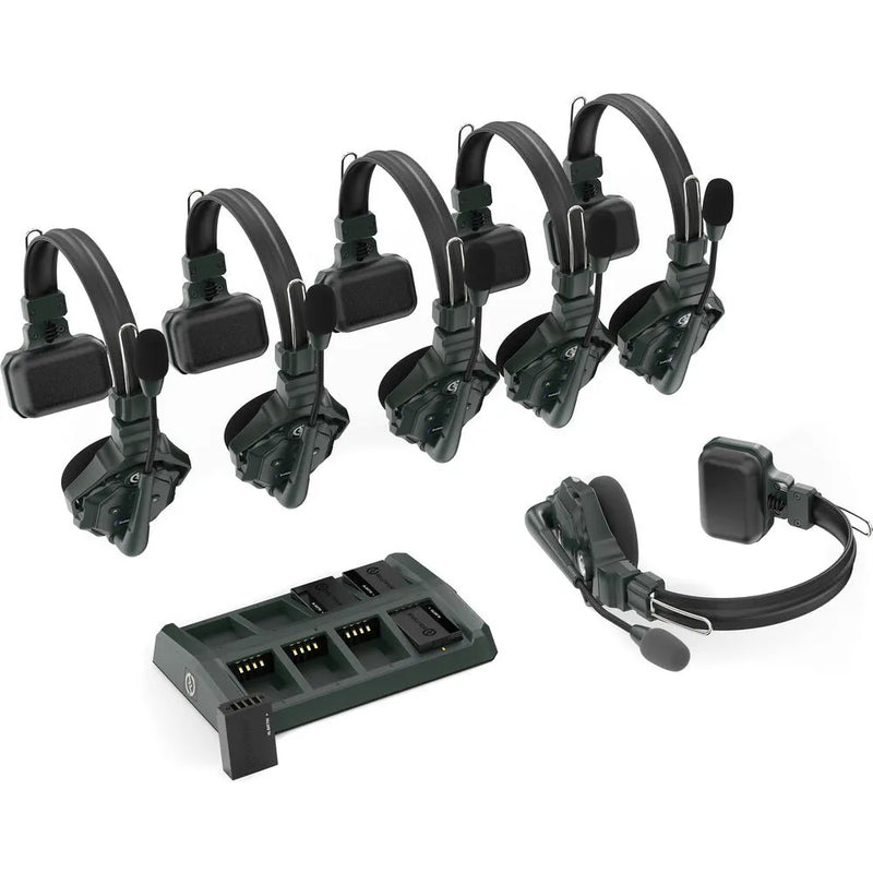 Hollyland Solidcom C1-6S Full Duplex Wireless Intercom System with 6 headsets (1.9 GHz)