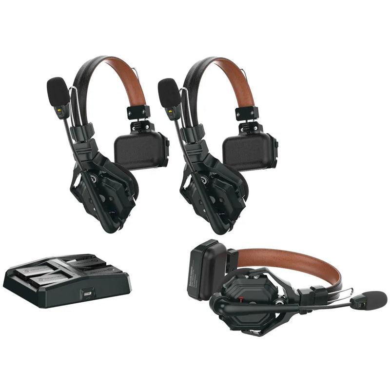 Hollyland Solidcom C1 Pro-3S Full-Duplex ENC Wireless Intercom System with 3 Headsets (1.9 GHz)