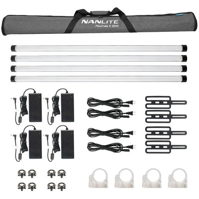 Nanlite Pavotube II 30XR Tube Light (4ft) - 4 Light Kit