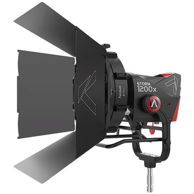 Aputure Storm 1200x Cine Kit with Skid Support, Fresnel and Barndoors