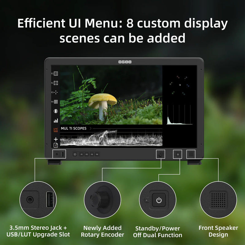 Osee Mega 22S Production Monitor 21.5'' Color Self-Calibration 1500 nits Brightness Camera Field Monitor