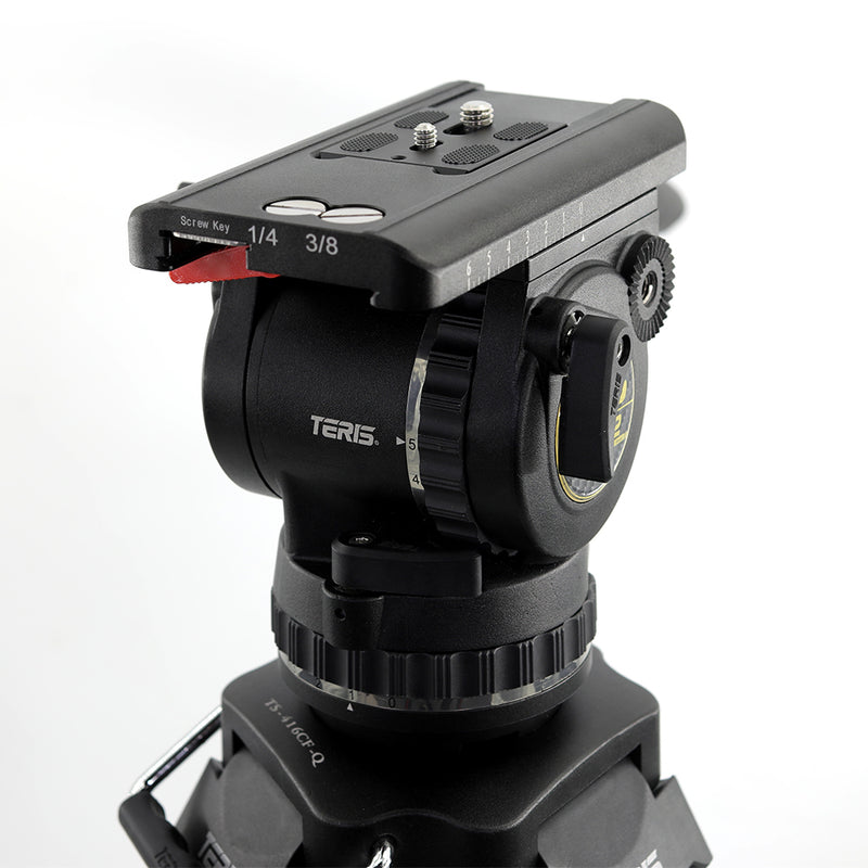 Teris TS-H12CF-Q Fluid Head Tripod System 12KG payload