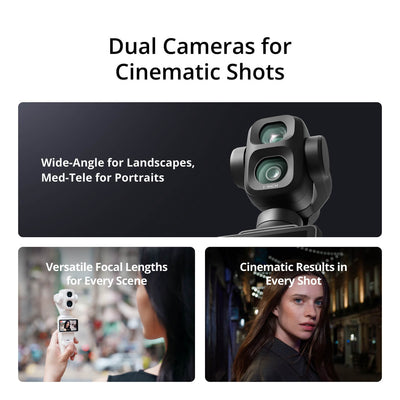 Osmo Pocket 4P Vlog Combo Pearl White dual-lens pocket gimbal camera