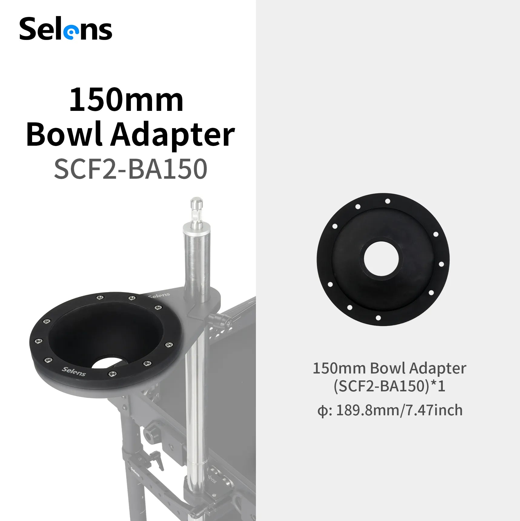 Selens 150mm Bowl Adapter || SCF2-BA150