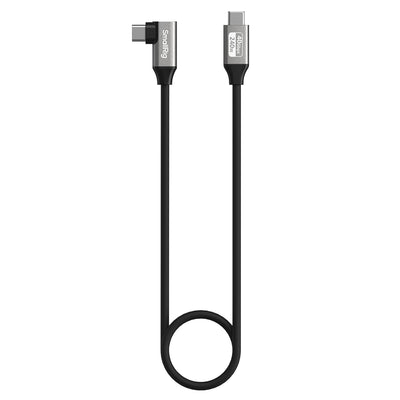 SmallRig USB4 40Gbps USB-C Cable, 240W Fast Charging & 8K@60Hz Video & 40Gbps Data Transfer, 60cm/23.6in Straight to Angled Connectors with Cable Tie, for MacBook for iPad Pro for iPhone - 5076