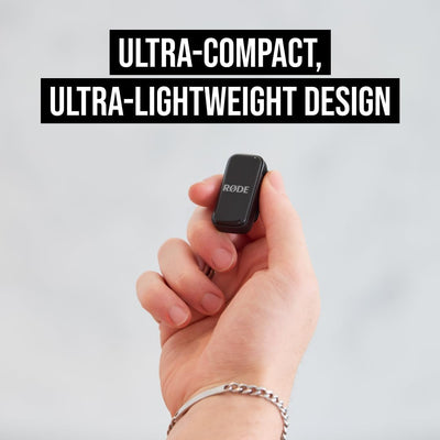 RØDE Wireless Micro - Compact Wireless Microphone, Two Mics with Charge Case for Smartphone Content Creation - USB-C, Black