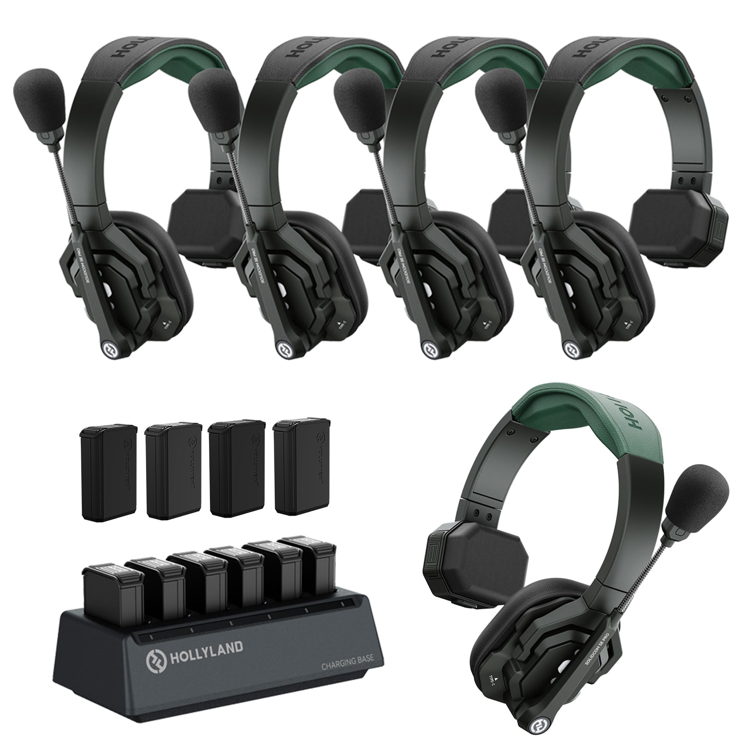 Hollyland Solidcom SE Pro 5S 5-person single-ear wireless intercom system kit
