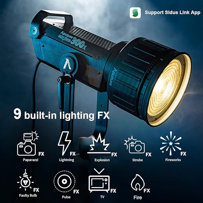 Aputure Light Storm LS300X Bi-Color LED Spotlight (Gold-Mount)