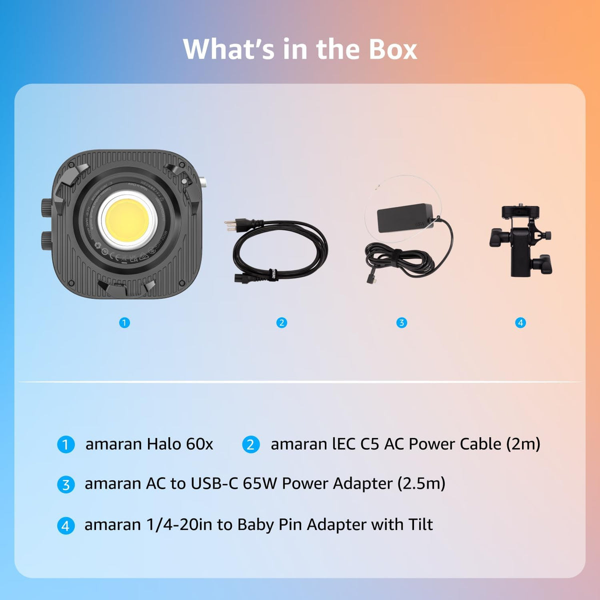 amaran Halo 60x package contents