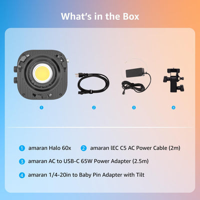 amaran Halo 60x package contents
