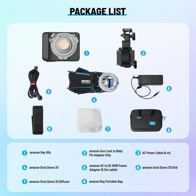 amaran Ray 60c package contents