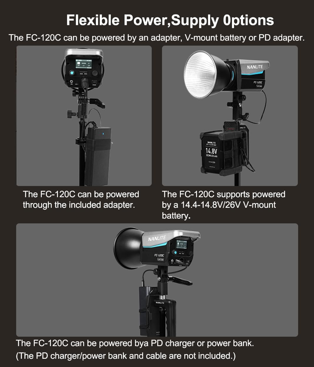 Nanlite FC-120C LED RGBW Spotlight