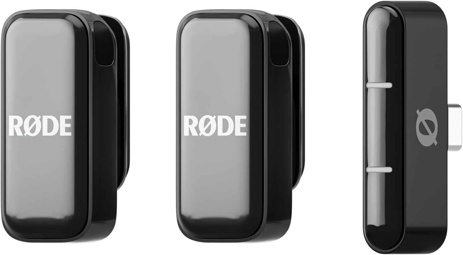 RØDE Wireless Micro - Compact Wireless Microphone, Two Mics with Charge Case for Smartphone Content Creation - USB-C, Black