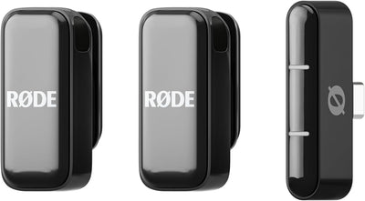 RØDE Wireless Micro - Compact Wireless Microphone, Two Mics with Charge Case for Smartphone Content Creation - USB-C, Black