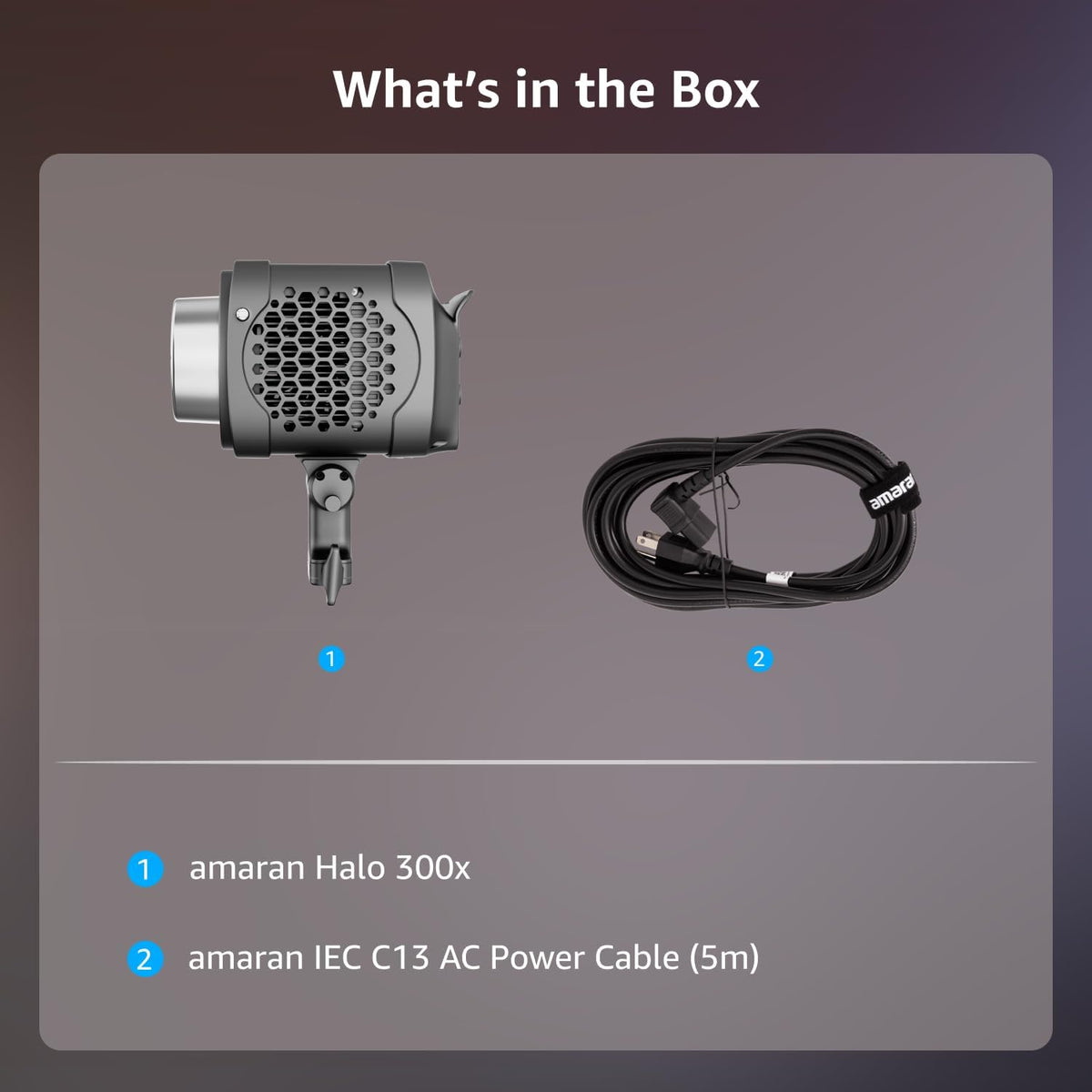 amaran Halo 300x package contents