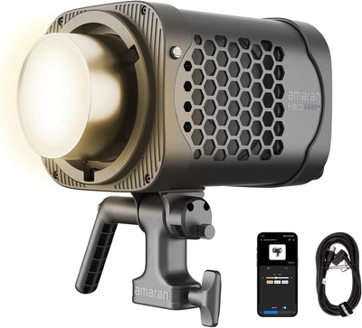 amaran Halo 600x bi-colour COB LED light with power cable