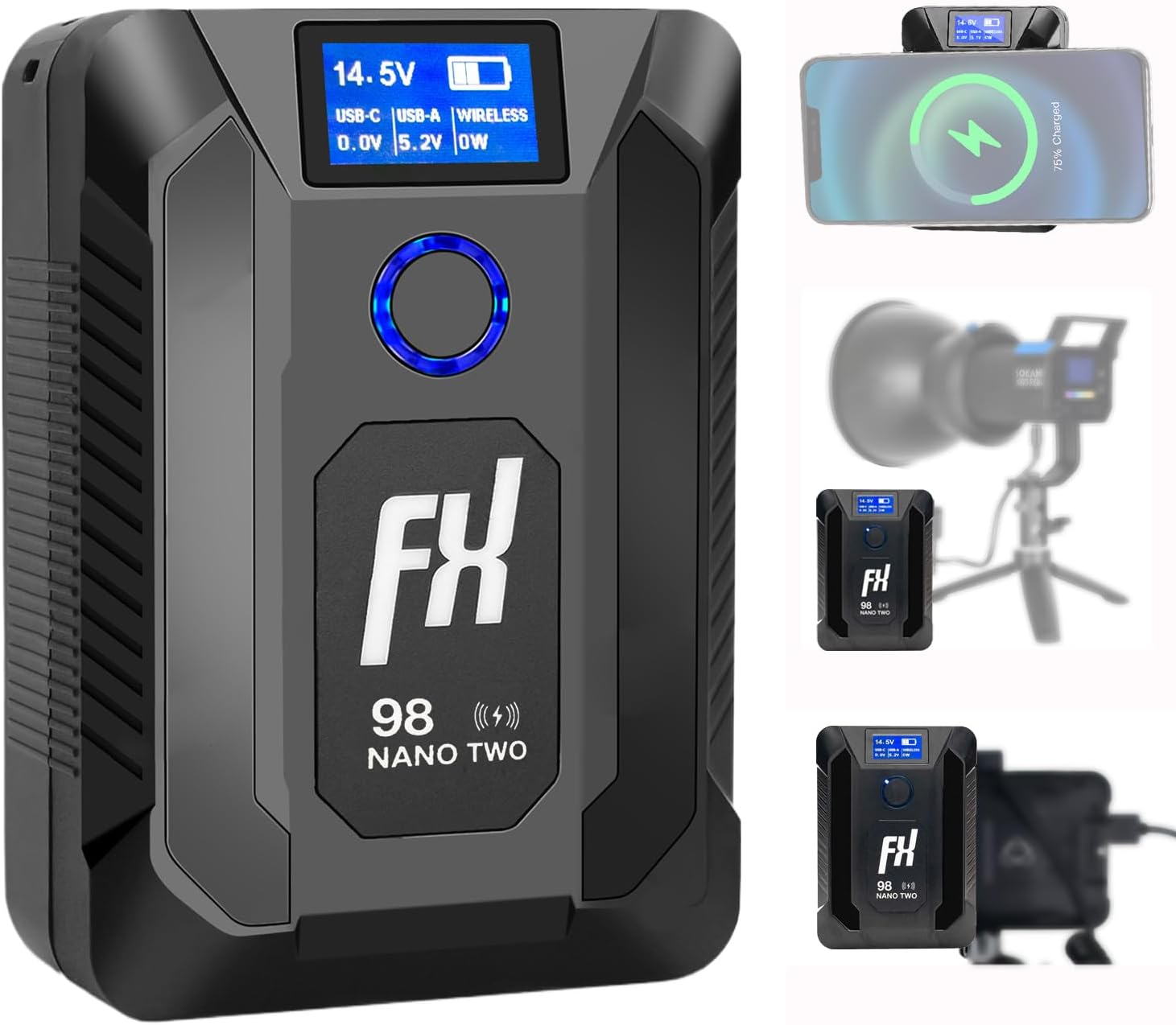 FXLION Fxlion Nano Two Wireless 98Wh V-lock Battery, 14.8V - Film Gear Canada