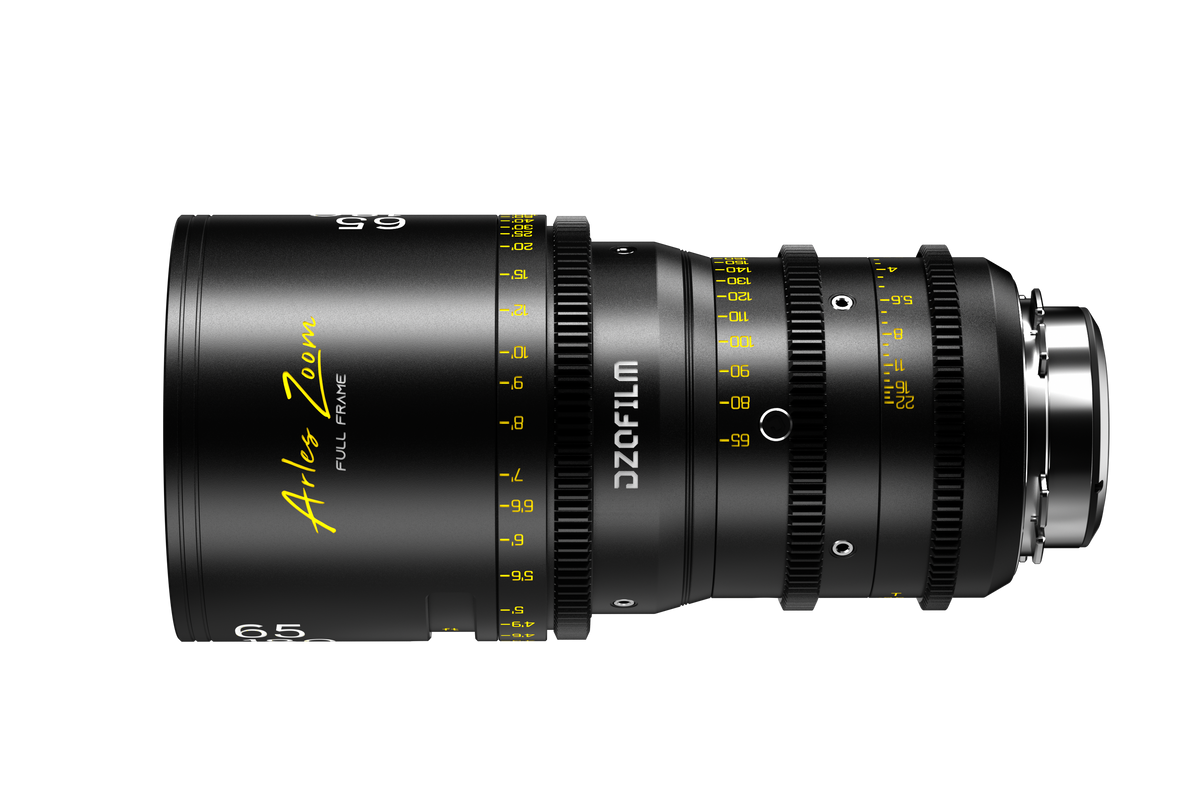 DZOFILM Arles Zoom 65-180mm T2.6 PL lens with feet focus scale, reverse side