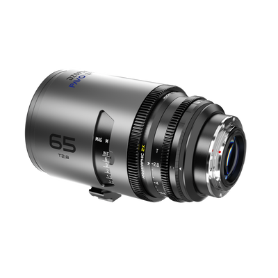 DZOFILM DZOFILM Pavo 2x Anamorphic Prime 65mm Macro T2.8 Blue Coating (PL&EF mount, feet) - Film Gear Canada