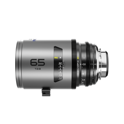 DZOFILM DZOFILM Pavo 2x Anamorphic Prime 65mm Macro T2.8 Blue Coating (PL&EF mount, feet) - Film Gear Canada