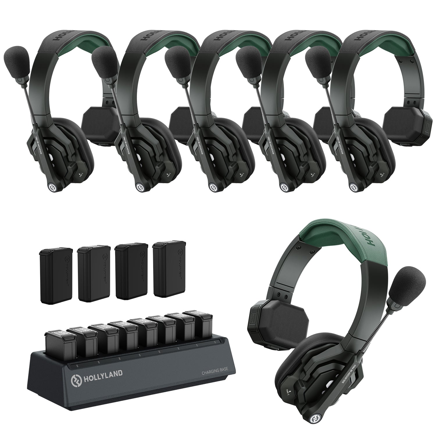 Hollyland Solidcom SE Pro 6S 6-person single-ear wireless intercom system kit