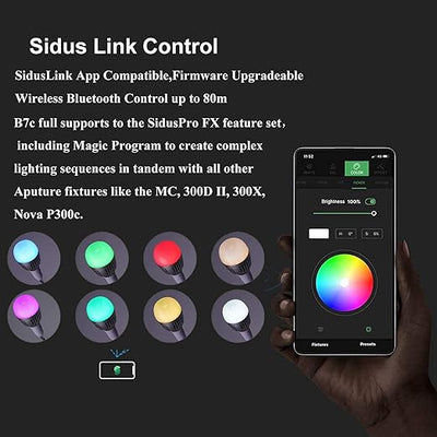 Aputure B7C 7W RGBWW LED Smart Bulb