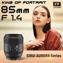 SIRUI Aurora 85mm f/1.4 Full-Frame Autofocus Lens (Sony E-mount)