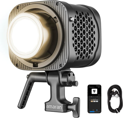 amaran Halo 300x bi-colour COB LED light with power cable