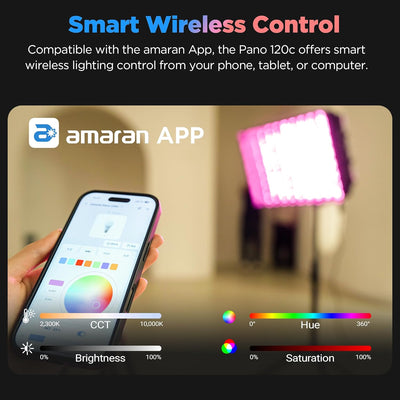 Amaran Pano 120c Kit (Charcoal)