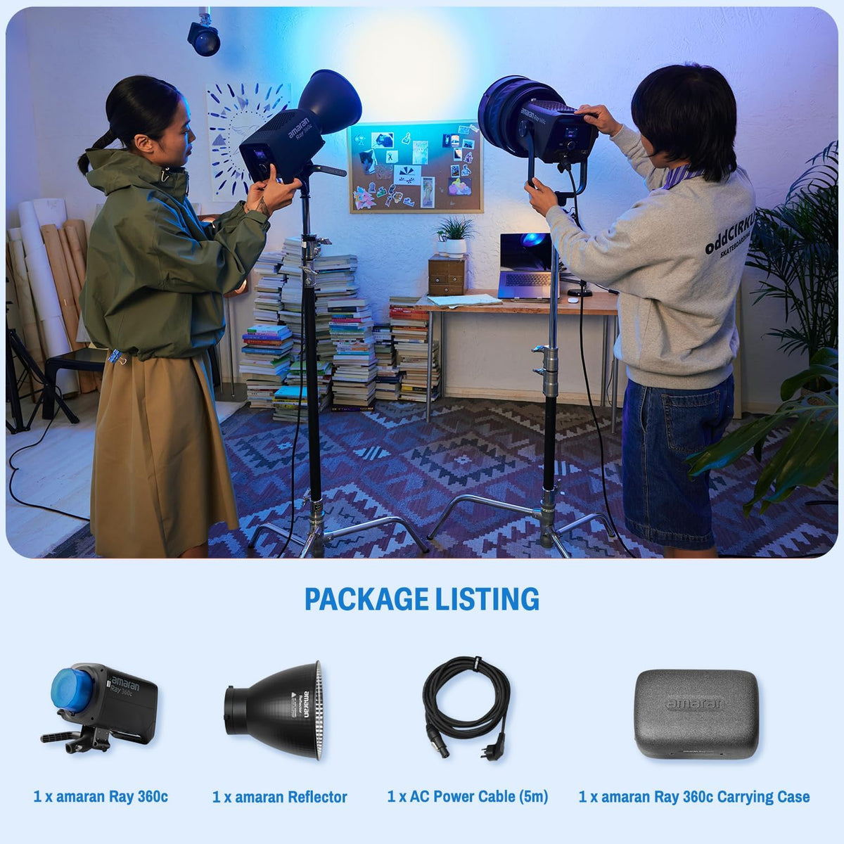 amaran Ray 360c package contents