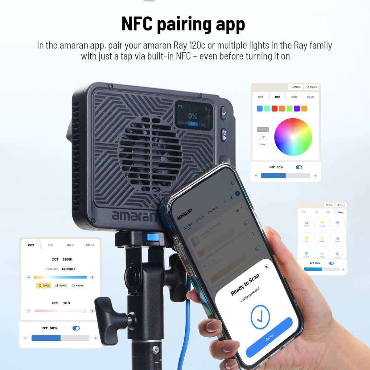 amaran Ray 120c: NFC Pairing App