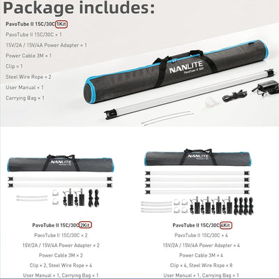 Nanlite PavoTube II 30C RGB LED Tube Light (4')