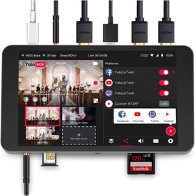 YoloLiv YoloBox Portable All-in-One Multi-Camera Live Streaming Encoder, Switcher, Monitor, and Recorder(DEMO)