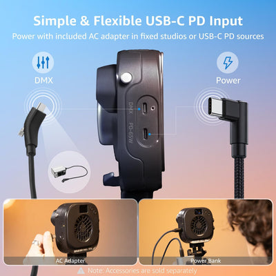 amaran Halo 60x: Simple and Flexible USB-C PD Input