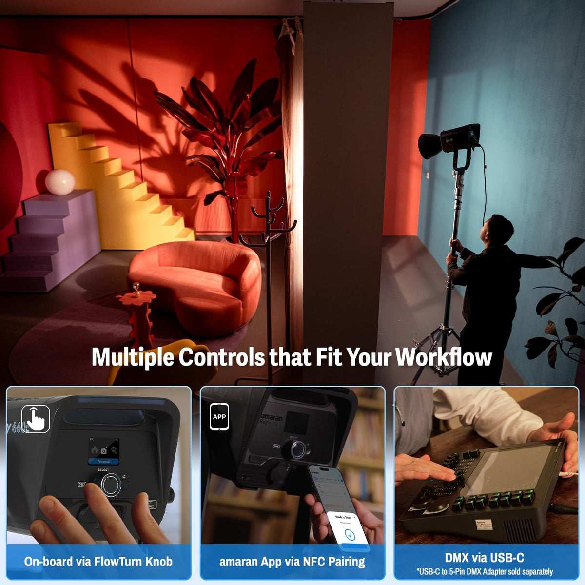 amaran Ray 660c: Multiple Controls that Fit Your Workflow